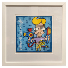 Carica l'immagine nel visualizzatore di Gallery, Grafica incorniciata di Aleandro Roncarà: "Vediamo di darci un taglio"