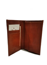 Carica l'immagine nel visualizzatore di Gallery, Portafogli verticale con portaspicci in pelle Antica Toscana TERRACOTTA
