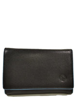Carica l'immagine nel visualizzatore di Gallery, Portafoglio da donna in pelle con patta Carraro nero