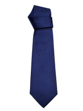Carica l'immagine nel visualizzatore di Gallery, Cravatta tre pieghe microfantasia righe blu Ulturale for MarKiaro