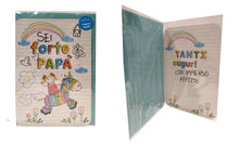 Carica l'immagine nel visualizzatore di Gallery, Cartoncino d'auguri "Festa del papà" Sei forte Papà