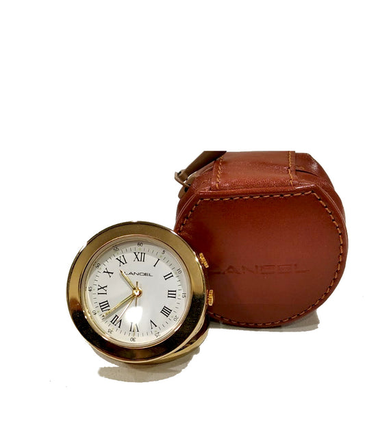 Orologio da tasca e da tavolo con funzione sveglia con custodia Lancel