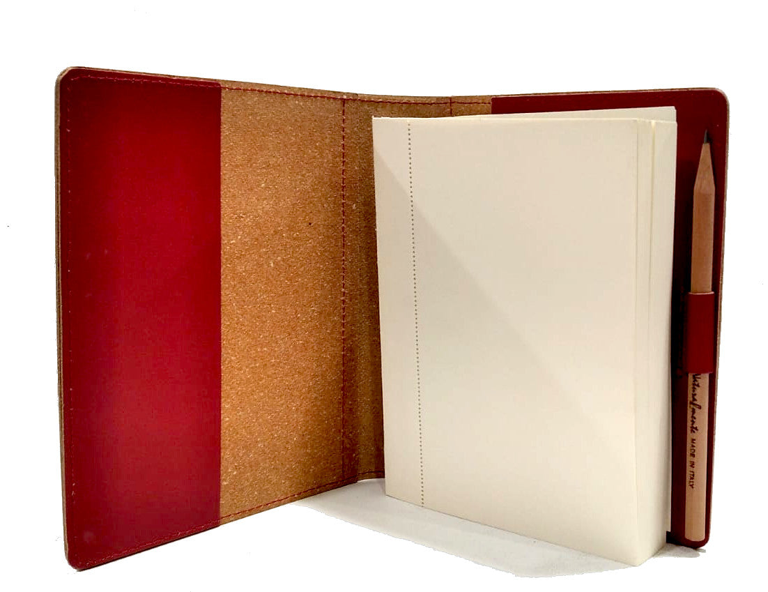 Porta block notes da tavolo in pelle NaturalMente Rudi Rabitti (disponibile  in due colori)