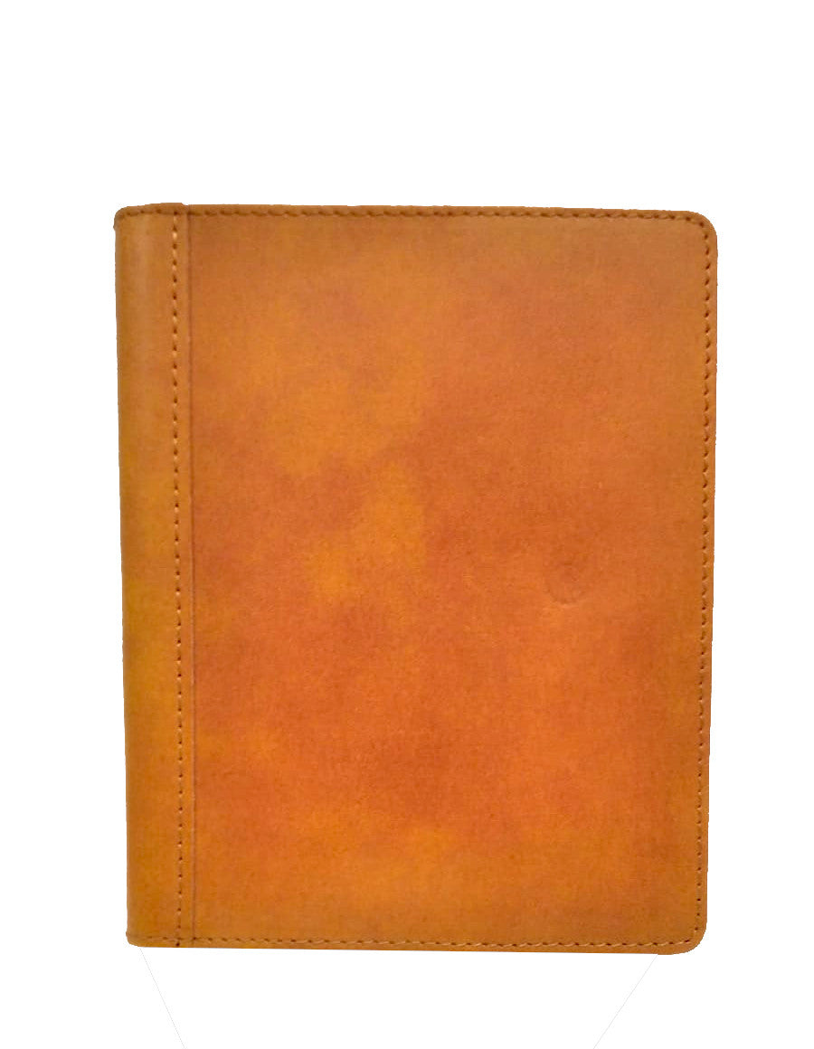 Porta block notes da tavolo in pelle NaturalMente Rudi Rabitti MIELE