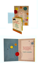 Carica l'immagine nel visualizzatore di Gallery, Cartoncino d'auguri con libretto rimovibile "Buon Compleanno"