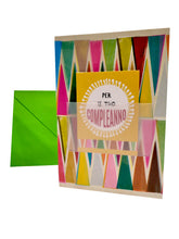 Carica l'immagine nel visualizzatore di Gallery, Cartoncino d'auguri con libretto rimovibile "Buon Compleanno"