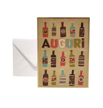 Carica l'immagine nel visualizzatore di Gallery, Cartoncino d'auguri "4 MAN": "Auguri/Brindiamo,,,"