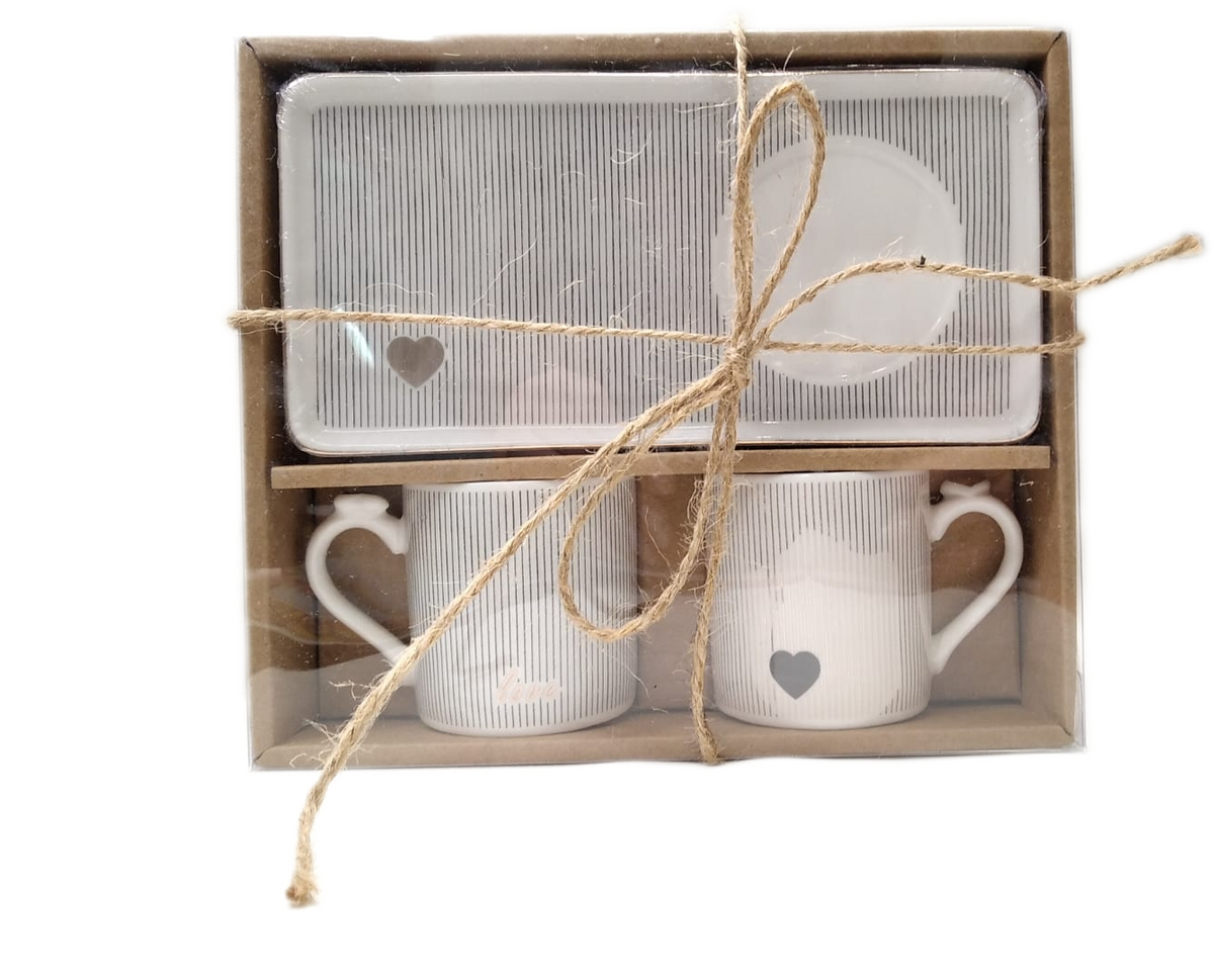 Set tazzine espresso con piattino "Love"Set tazzine espresso con piattino "Love"