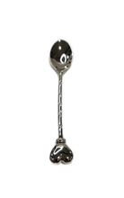 Carica l'immagine nel visualizzatore di Gallery, Cucchiaino da caffè in metallo lucido con terminale a cuore