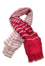 Carica l'immagine nel visualizzatore di Gallery, Sciarpa Foulard Righe rosse degradè Vestopazzo