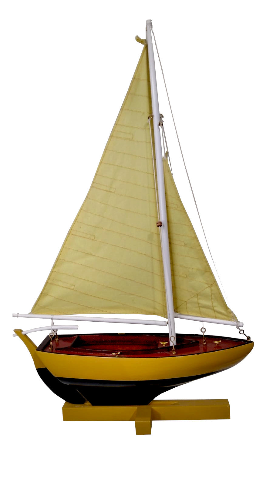 AG Spalding & Bros – Modellino Di Barca A Vela In Alluminio Fuso – 24x6,5x28 Cm – Oggetto Da Collezione Vintage - 3