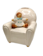 Carica l'immagine nel visualizzatore di Gallery, Salvadanaio in ceramica "Pierino & Pierina" LaGatta maschietto