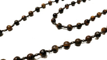 Carica l'immagine nel visualizzatore di Gallery, Collana rosario in occhio di tigre con tassel