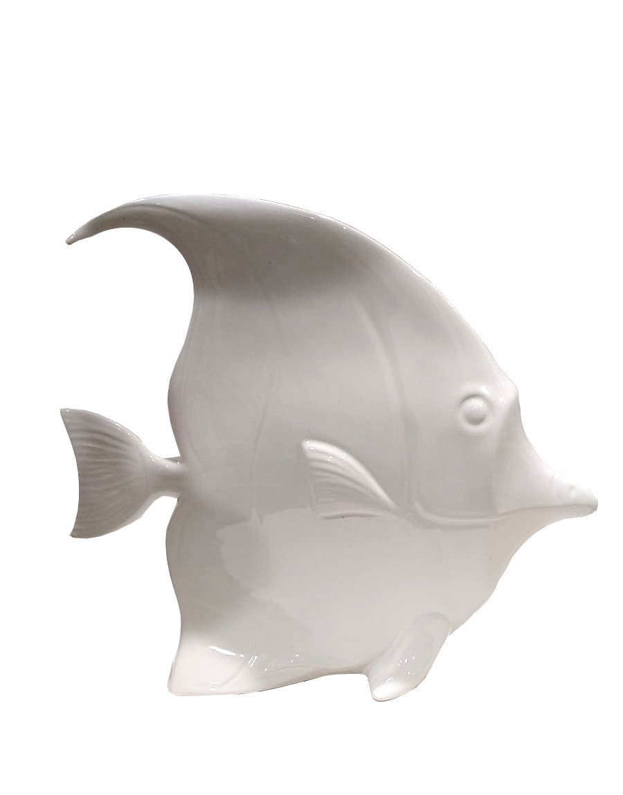 Scultura in ceramica smaltata "Pesce Farfalla"