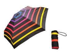 Carica l'immagine nel visualizzatore di Gallery, Ombrello tascabile "Ultra Mini Multicolor Stripe" Happy Rain (disponibile in quattro varianti)