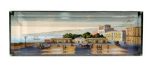 Carica l'immagine nel visualizzatore di Gallery, Fermacarte rettangolare in vetro con vedute di Napoli villa Comunale