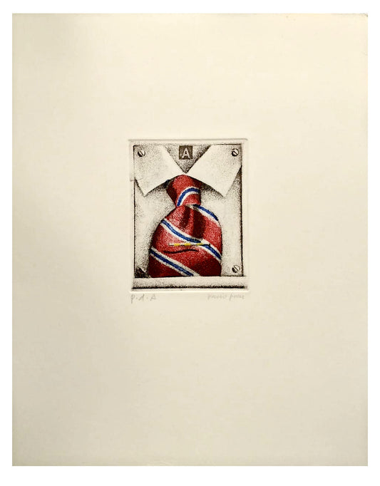 Grafica di Puccio Pucci: "Cravatta" rosso