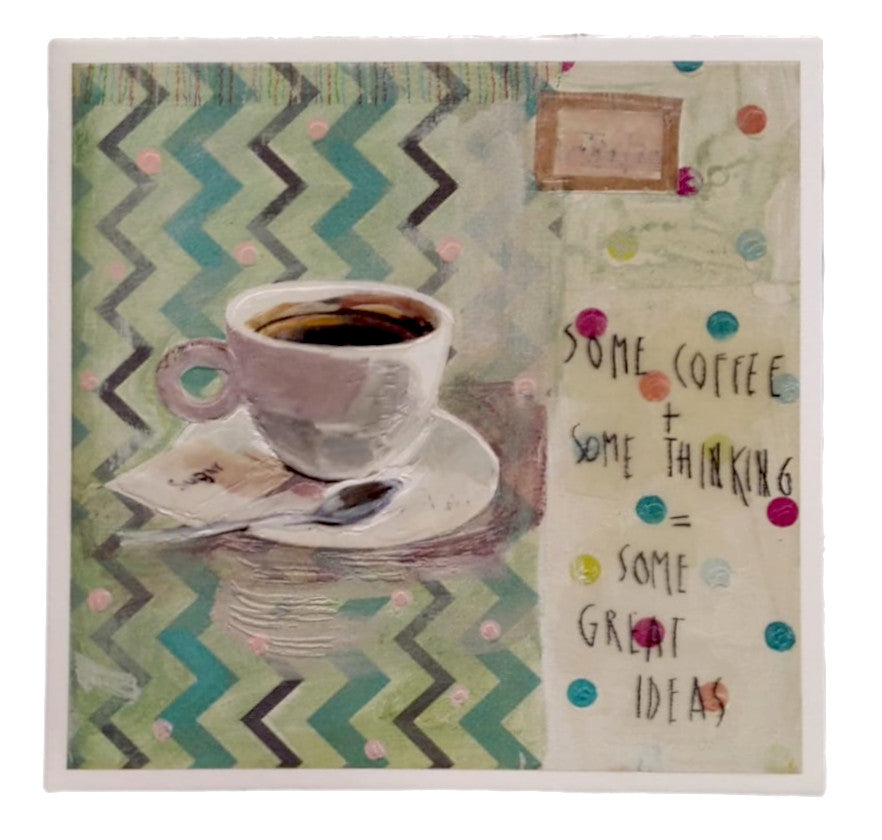 Grafica di Valeria Ferrari: "Caffè + Riflessioni = Grandi idee"