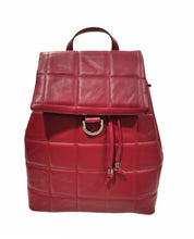 Carica l'immagine nel visualizzatore di Gallery, Zaino in pelle con lavorazione matelassè "Pelletteria Veneta" bordeaux