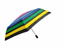 Carica l'immagine nel visualizzatore di Gallery, Ombrello con chiusura e apertura automatica "Multicolor Stripes righe spesse blu