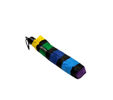 Carica l'immagine nel visualizzatore di Gallery, Ombrello con chiusura e apertura automatica "Multicolor Stripes righe spesse blu