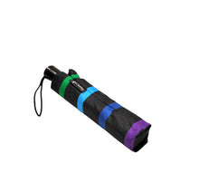 Carica l'immagine nel visualizzatore di Gallery, Ombrello con chiusura e apertura automatica "Multicolor Stripes righe sottili blu