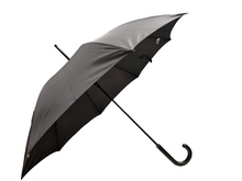 Carica l'immagine nel visualizzatore di Gallery, Ombrello lungo con apertura automatica e manico in resina "Long AC Black Line" Pierre Cardin