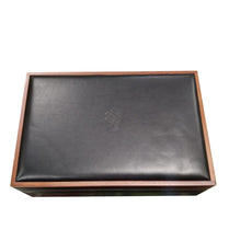 Carica l'immagine nel visualizzatore di Gallery, Scatola cofanetto portapenne in legno e pelle "Pineider"