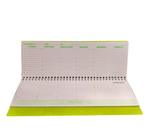 Carica l'immagine nel visualizzatore di Gallery, Planning da tavolo perpetuo settimana verticale "Colorbook" giallo fluo