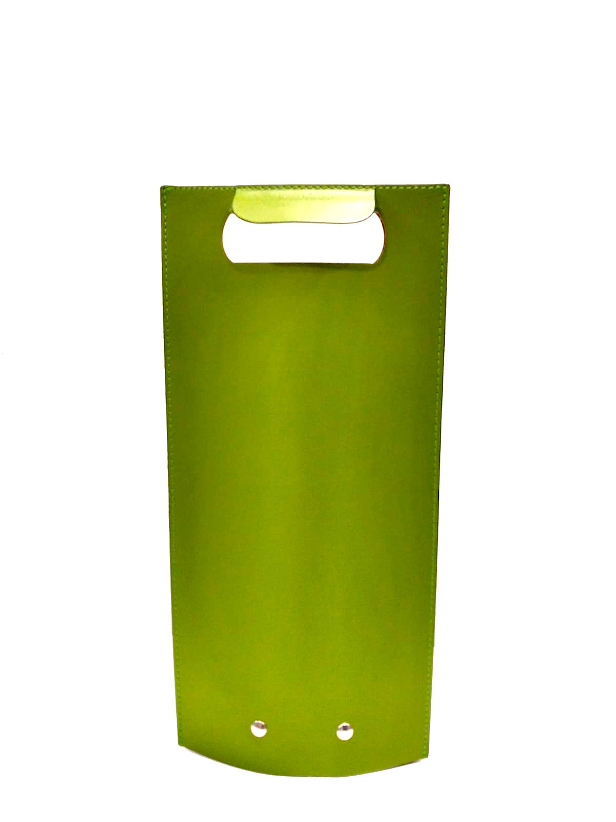 Sacca porta bottiglie in cuoio "Naturalmente" verde