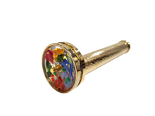 Carica l'immagine nel visualizzatore di Gallery, Caleidoscopio in ottone diamantato con dischi in vetro fuso