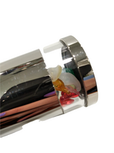 Carica l'immagine nel visualizzatore di Gallery, Caleidoscopio con camera oscura in ottone argentato