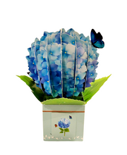 Carica l'immagine nel visualizzatore di Gallery, Cartoncino d'auguri floreale 3d "Ortensia" Florever Origamo