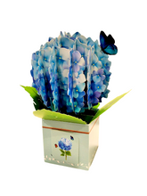 Carica l'immagine nel visualizzatore di Gallery, Cartoncino d'auguri floreale 3d "Ortensia" Florever Origamo