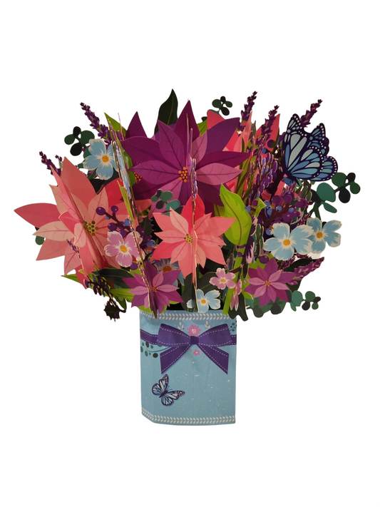 Cartoncino d'auguri floreale 3d "Romantica" Florever Origamo