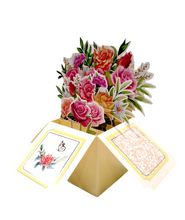 Carica l'immagine nel visualizzatore di Gallery, Cartoncino d'auguri floreale 3d "Felicità" Florever Origamo