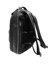 Carica l'immagine nel visualizzatore di Gallery, Zaino portacomputer fastcheck 15,6" in pelle "Tech Leather" nero A.G. Spalding & Bros