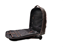 Carica l'immagine nel visualizzatore di Gallery, Zaino portacomputer fastcheck 15,6" in pelle "Tech Leather" testa di moro A.G. Spalding & Bros