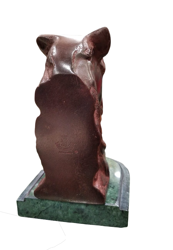 Scultura fermalibri in metallo effetto marmo "Cavallo"