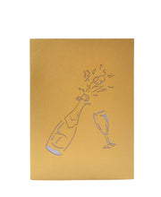 Carica l'immagine nel visualizzatore di Gallery, Cartoncino d'auguri tridimensionale Origamo": "Auguri Spumeggianti"