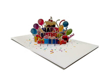 Carica l'immagine nel visualizzatore di Gallery, Cartoncino d'auguri tridimensionale Origamo": "Happy Birthday"