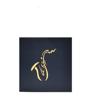 Carica l'immagine nel visualizzatore di Gallery, Cartoncino d'auguri tridimensionale Origamo": "Music is Love"