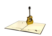 Carica l'immagine nel visualizzatore di Gallery, Cartoncino d'auguri tridimensionale Origamo": "Chitarra"