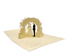 Carica l'immagine nel visualizzatore di Gallery, Cartoncino d'auguri tridimensionale Origamo: "Arco Floreale"