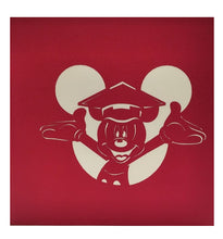 Carica l'immagine nel visualizzatore di Gallery, Cartoncino d'auguri tridimensionale Origamo": "Mickey Laurea"