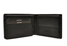Carica l'immagine nel visualizzatore di Gallery, Portafogli con portamonete e volantino portabadge in pelle RFID "Cult"