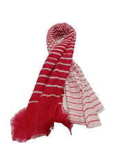 Carica l'immagine nel visualizzatore di Gallery, Sciarpa Foulard Righe rosse degradè Vestopazzo