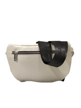 Carica l'immagine nel visualizzatore di Gallery, Borsetta in pelle con tracolla in tessuto "Sophy" Pelletteria Veneta