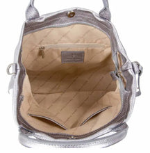 Carica l'immagine nel visualizzatore di Gallery, Borsa a mano in pelle con inserto traforato "Sonia" Pelletteria Veneta (disponibile in due colori)