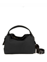 Carica l'immagine nel visualizzatore di Gallery, Borsa a spalla con doppi manici in pelle "Daisy" Pelletteria Veneta nero